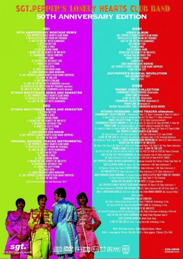 The Beatles SGT.Pepper's Lonely Hearts Club Band 50th Anniversary Edition CD DVD
