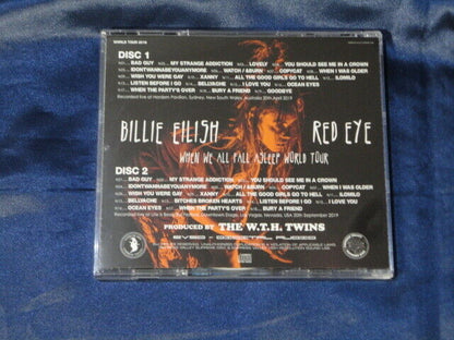 Billie Eilish Red Eye When We All Fall Asleep World Tour CD 2 Discs Rock Music