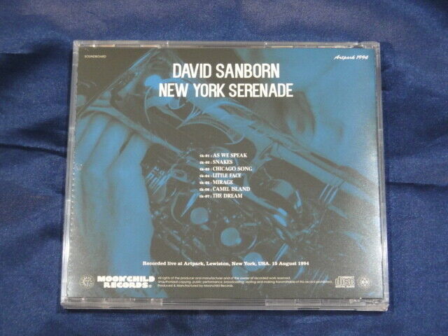 David Sanborn New York Serenade 1994 CD 1 Disc 7 Tracks Moonchild Records Music