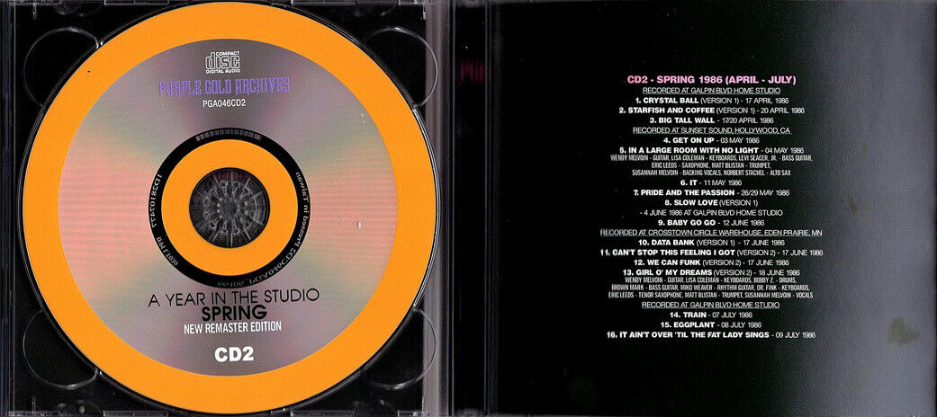 PRINCE 1986 A Year In The Studio First Season Second Season 4CD Set