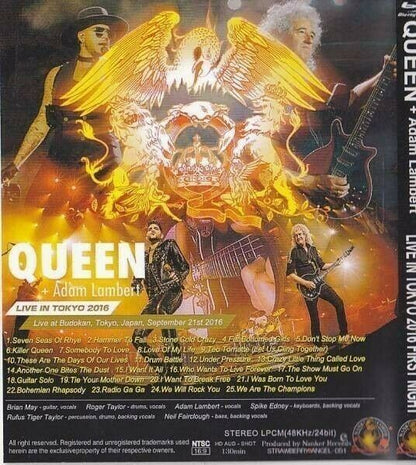 Queen Adam Lambert 2016 Japan Live In Tokyo First Night Blu-ray 1 Disc 25 Tracks