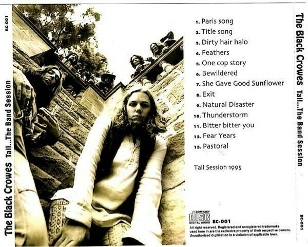 The Black Crowes Tall The Band Session 1995 CD 1 Disc 13 Tracks Rock Music F/S