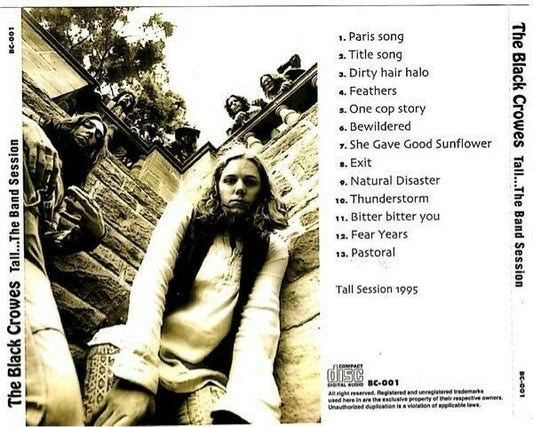 The Black Crowes Tall The Band Session 1995 CD 1 Disc 13 Tracks Rock Music F/S