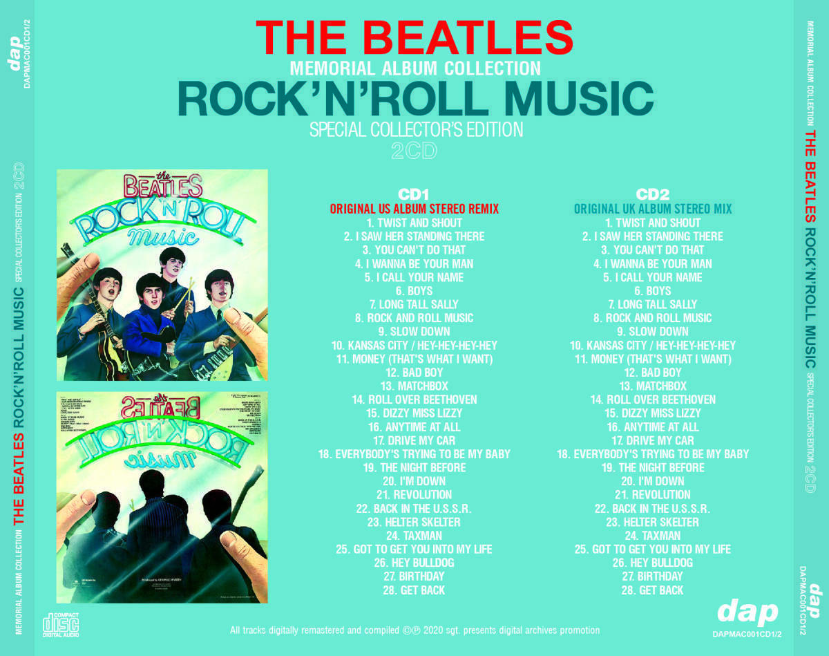 The Beatles Rock' N' Roll Music Special Collector's Edition 2CD 1DVD 56 Tracks