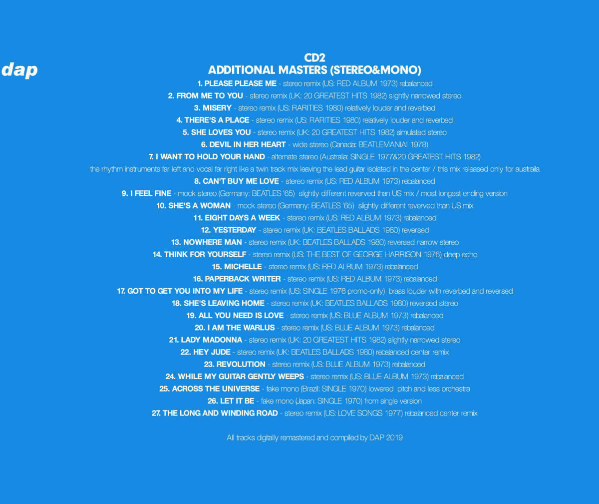 The Beatles The Rarities Collection 1 & 2 Original Analog Masters CD 4 Discs Set