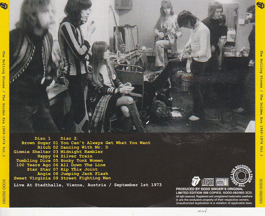 The Rolling Stones 1973 Vienna Austria 18t The Golden Era 1969-1974 Vol 1 2CDs