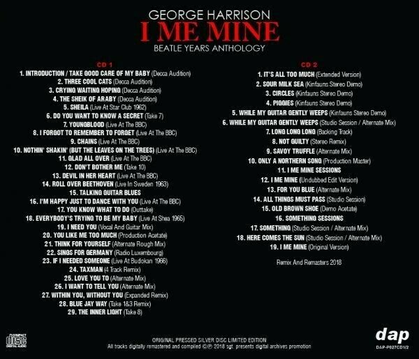 George Harrison I Me Mine Live At The BBC Decca Audition CD 2 Discs 58 Tracks