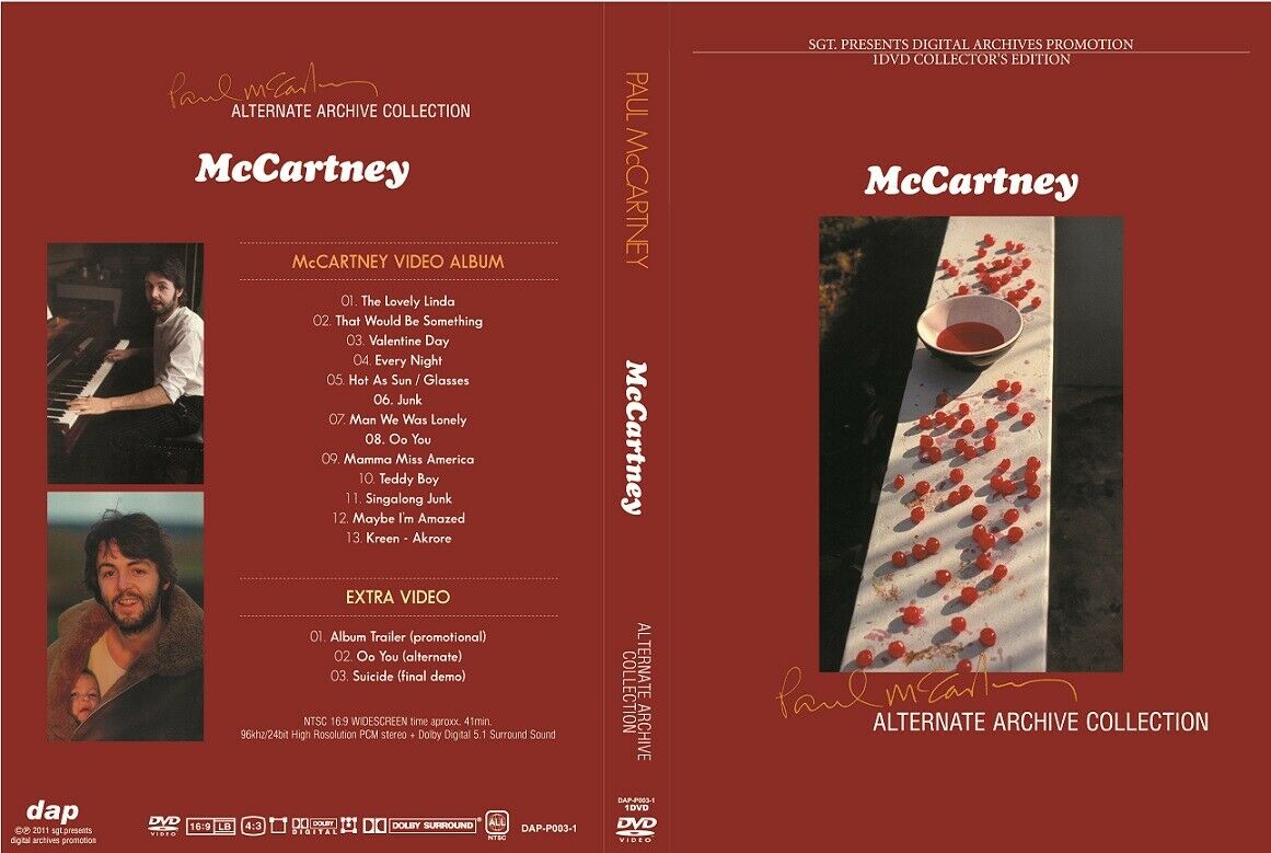 Paul McCartney Alternate Archive Collection DVD 1 Disc 16 Tracks Music Rock F/S
