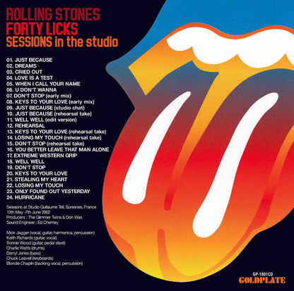 The Rolling Stones Forty Licks Sessions In The Studio Guillaume Tell CD 1 Disc