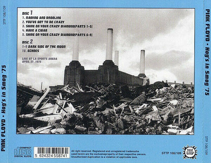Pink Floyd Hog's in Smog '75 LA Sports Arena CD 2 Discs 15 Tracks Music Rock F/S
