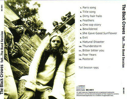 The Black Crowes Tall The Band Session 1995 CD 1 Disc 13 Tracks Rock Music F/S