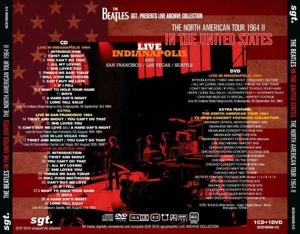 The Beatles  USA Indianapolis San Francisco Las Vegas Seattle 1CD 1DVD Set