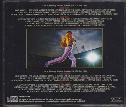 Queen Wembley Stadium 1986 July 11-12 London Complete CD 4 Discs Music Rock F/S