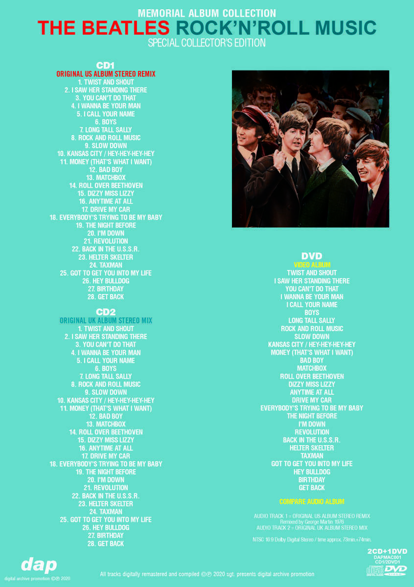 The Beatles Rock' N' Roll Music Special Collector's Edition 2CD 1DVD 56 Tracks