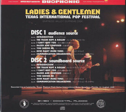 Led Zeppelin Ladies & Gentlemen 1969 2CD 14 Tracks Empress Valley