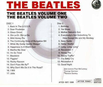 The Beatles Volume One & Volume Two White Album 2CD Stereo