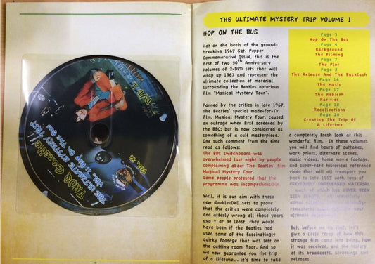 The Beatles The Ultimate Mystery Trip Vol.1 Hop On The Bus 2 DVD Booklet HMC TMOQ Gazette