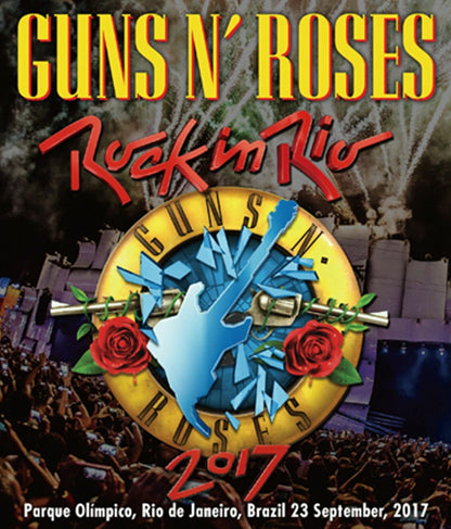 Guns N' Roses Rock In Rio 2017 Brazil Blu-ray 2 Discs Case Set  Music PRO shot