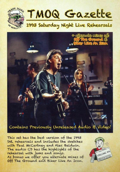 Paul McCartney 1993 Saturday Night Live Rehearsal 1CD 1DVD 36 Tracks Music Rock