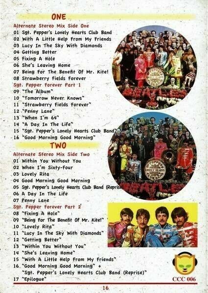 The BEATLES / BBC RADIO SPECOAL SGT.PEPPER FOREVER ALTERNATE ALBUM MIX (2CD + BOOKLET) 33 Tracks