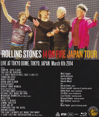 The Rolling Stones 14 On Fire 2014 March 6th Tokyo Dome 3rd Night Japan Blu-ray
