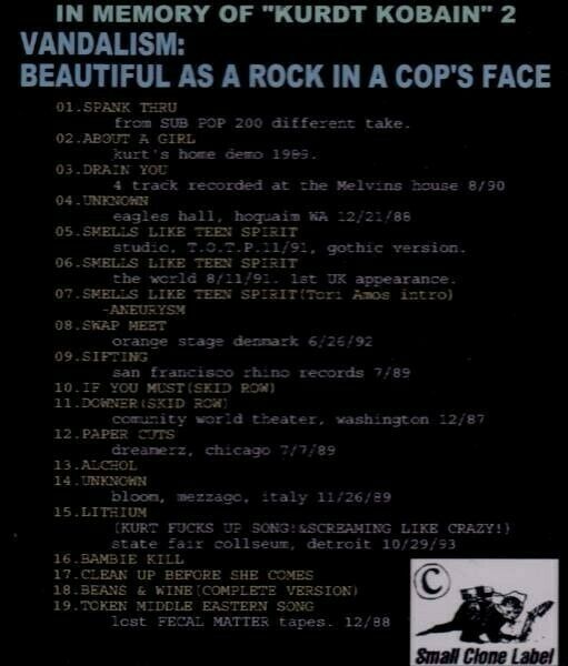 Nirvana / In Memory Of Kurdt Kobain 2 (1CD) 19 Tracks