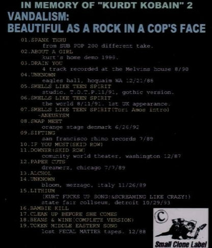 Nirvana / In Memory Of Kurdt Kobain 2 (1CD) 19 Tracks
