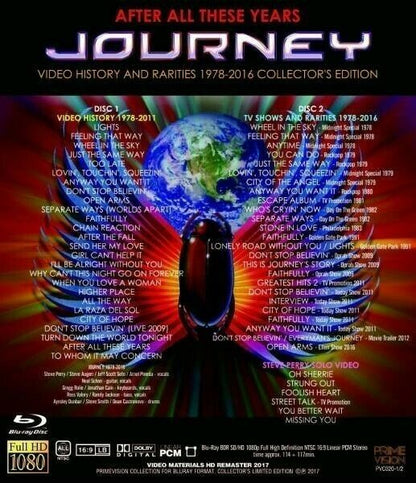 Journey After All These Years Collector's Edition 1978-2016 Blu-ray 2 Discs 2BDR