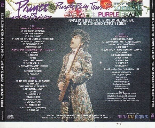 PRINCE and The Revolution / LIVE AT THE PURPLE BOWL 1985 Soundcheck 3CD COMPLETE EDITION