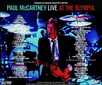 Paul McCartney Live At The Olympia 2007 2CD 1DVD Set 32 Tracks