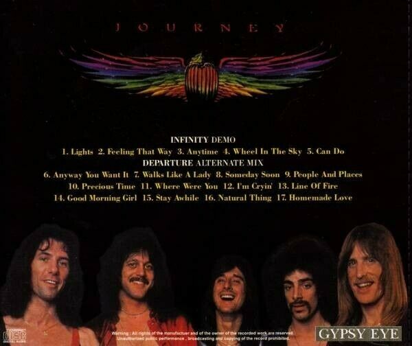 Journey Infinity Departure Demo Alternate Mix CD 1 Disc 17 Tracks Music Rock F/S
