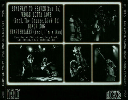 Led Zeppelin Long Beach Arena Fragment 1975 CD 1 Disc 4 Tracks Hard Rock Music