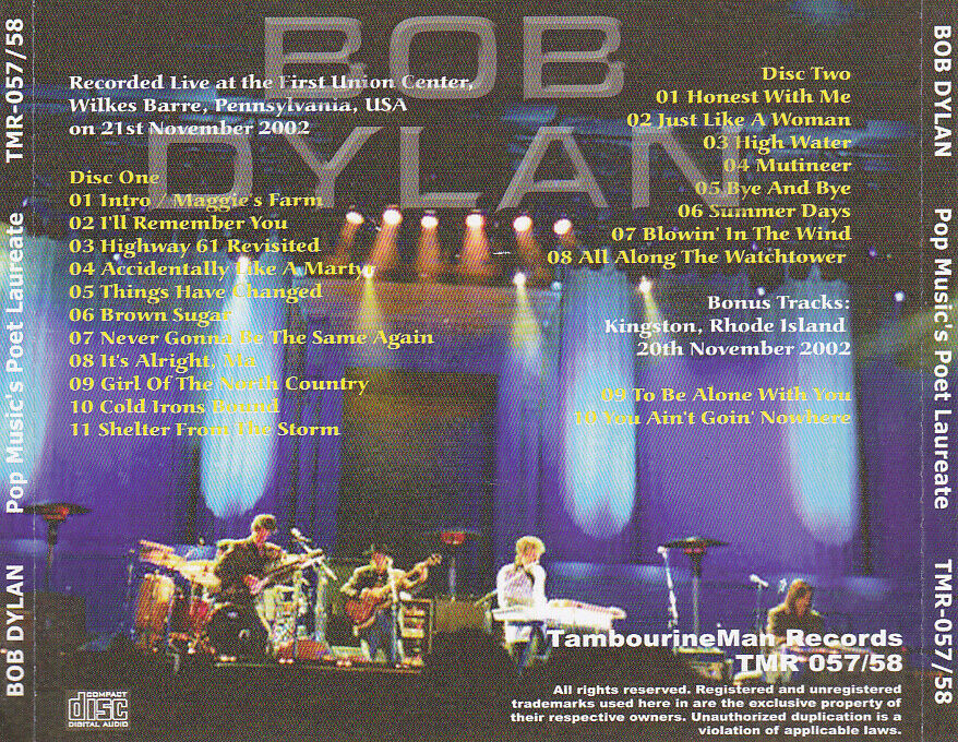 Bob Dylan Pennsylvania 2002 Vienna 1997 August Newport Folk Festival 8 CDs Set