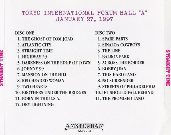 Bruce Springsteen Straight Time 1997 Tokyo Japan CD 2 Discs 23 Tracks Music F/S