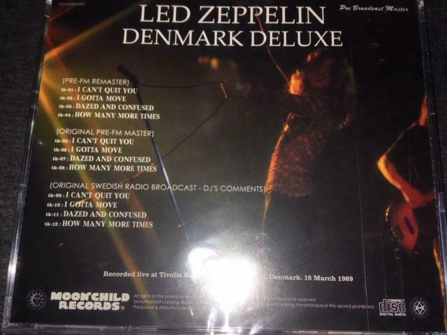 Led Zeppelin Denmark Deluxe 1969 1CD 12 Tracks Moonchild Records