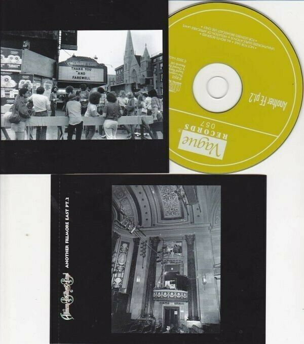 The Allman Brothers Band / Another Fillmore East Pt 2 1970 1CD