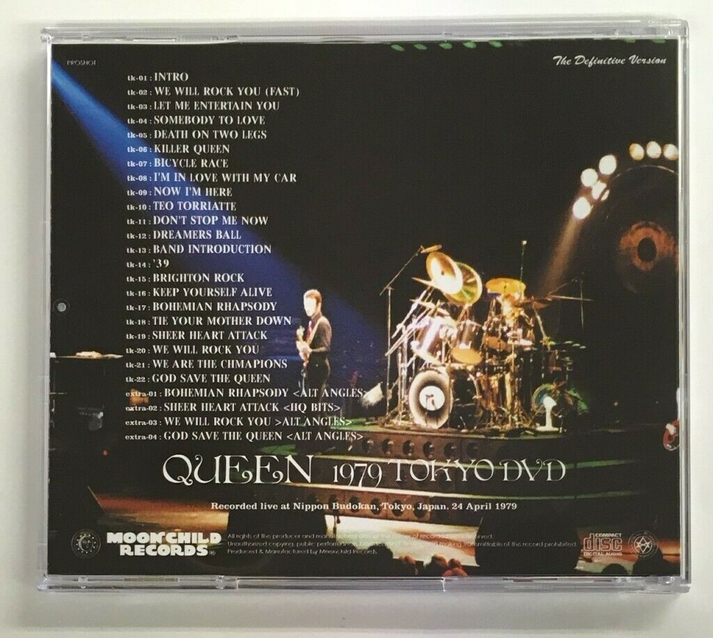 Queen 1979 Tokyo DVD The Definitive Version 1CD Moonchild Records