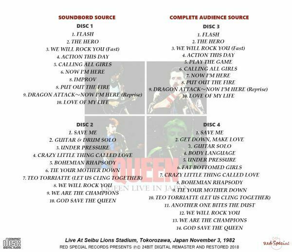 Queen Live In Japan Complete Collector's Edition CD 4 Discs Set Music Rock Pops