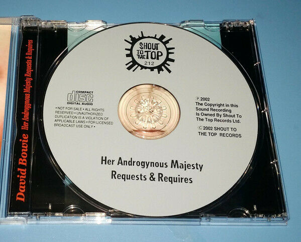 David Bowie Her Androgynous Majesty Requests & Requires CD 1 Disc 13 Tracks
