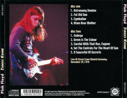 Pink Floyd Zirkus Krone November 29 1970 Germany 2CD
