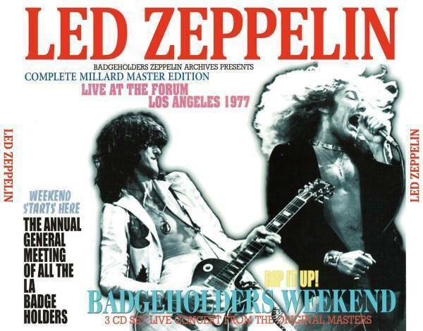 Led Zeppelin Badgeholders Weekend Los Angeles 1977 CD 3 Discs Case Set Rock F/S