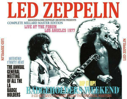 Led Zeppelin Badgeholders Weekend Los Angeles 1977 CD 3 Discs Case Set Rock F/S