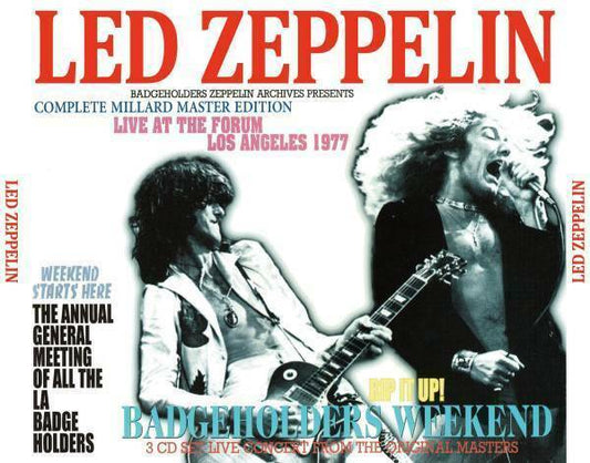Led Zeppelin Badgeholders Weekend Los Angeles 1977 CD 3 Discs Case Set Rock F/S