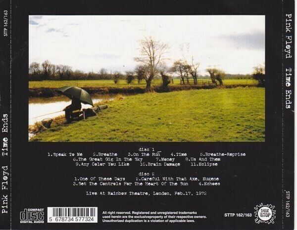 Pink Floyd Time Ends 1972 London CD 2 Discs 15 Tracks Rainbow Theatre Music Rock