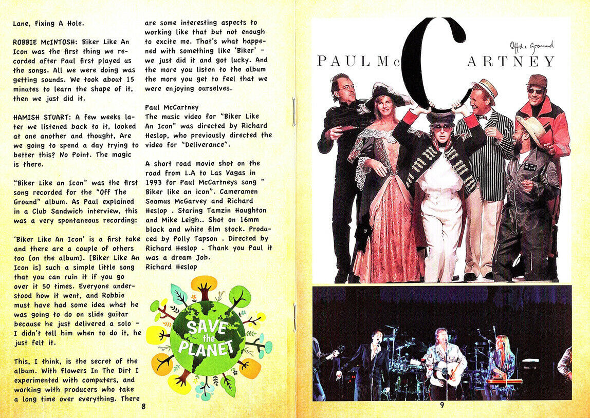 Paul McCartney Off The Ground Rarities & More 2015 2CD Booklet