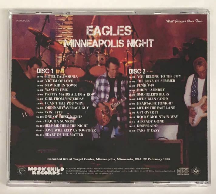 Eagles Minneapolis Night 1995 CD 2 Discs Set Hell Freezes Over Tour Moonchild
