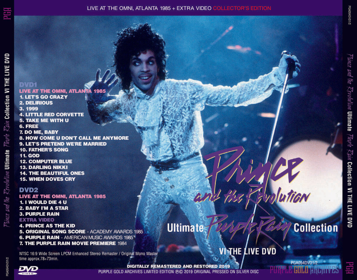 Prince Purple Rain Ultimate Collection VI 2DVD Live 1985 Extra Video
