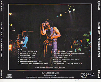 Gentle Giants Artistically Cryme Endless Life Prologue 8 CDs Set Music Japan F/S