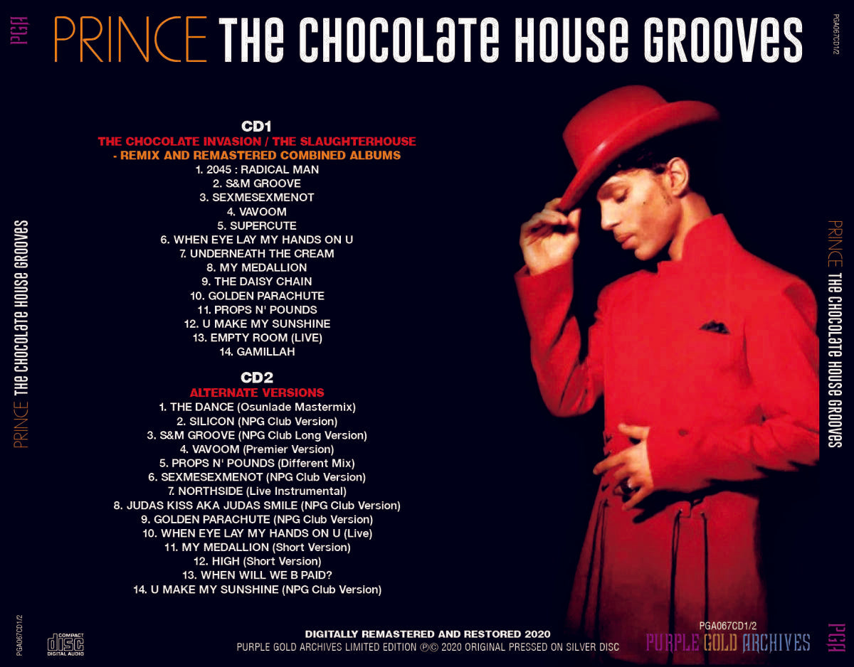 Prince The Chocolate House Grooves 2CD Alternate Album Remix And Remasters
