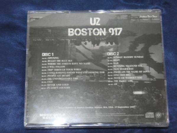 U2 / Boston 917 Joshua Tree Tour 1987 2CD Soundboard Moonchild Records